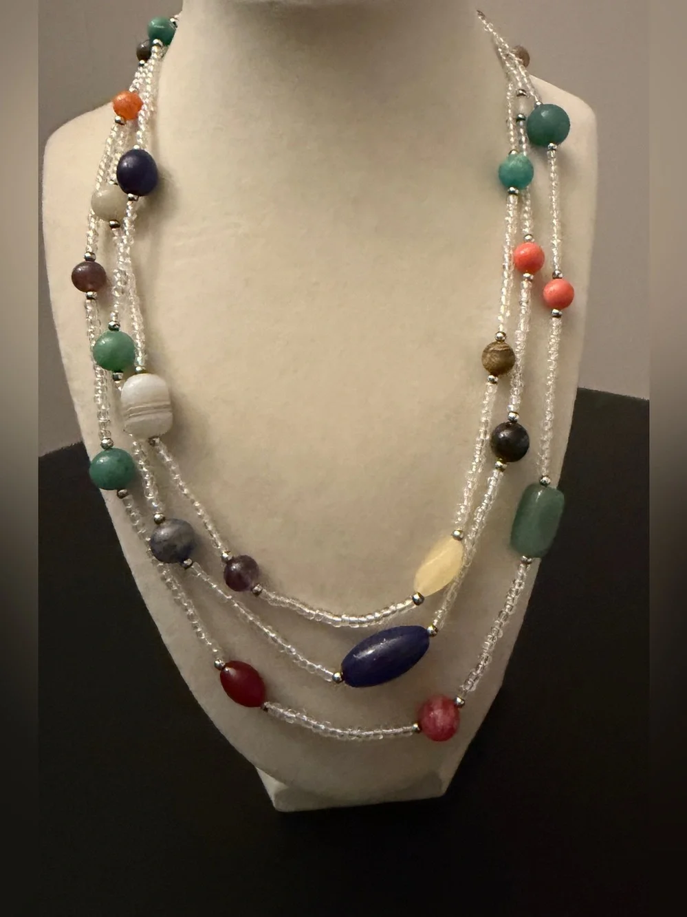 Multi-Color Beaded Layered Necklace - Women Jewelry